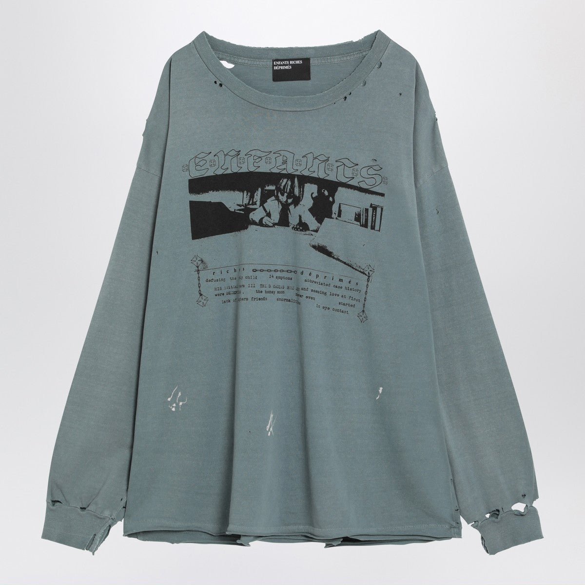 Enfants Riches Déprimés Boy in Chains blue vintage-effect T-shirt