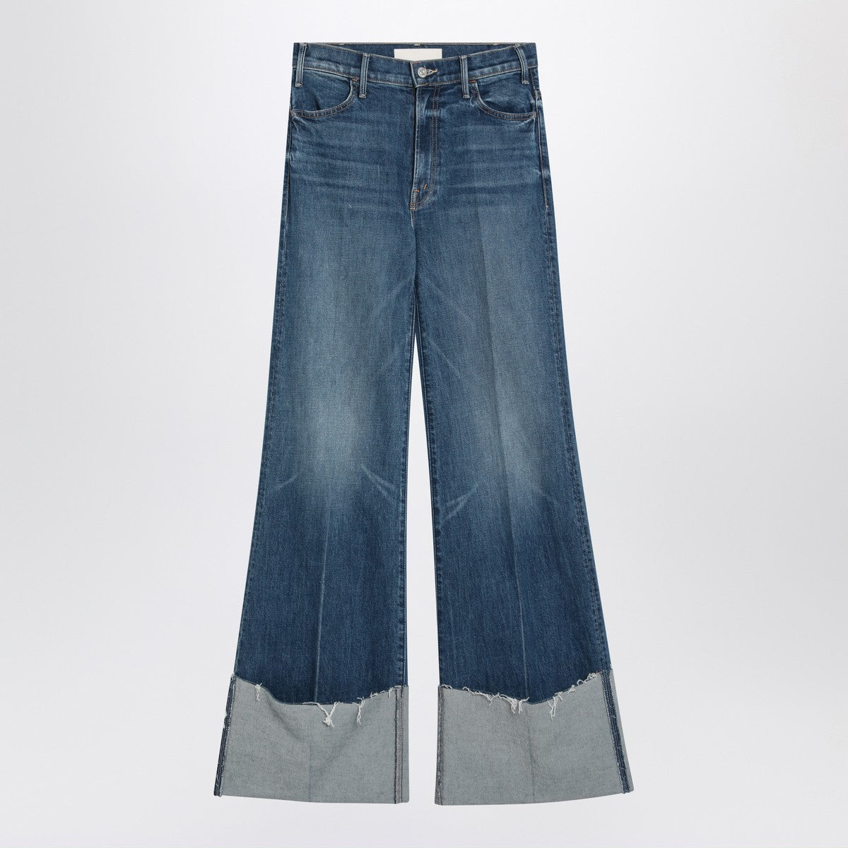 Mother Jeans The Hustler Roller Heel Cuff Fray