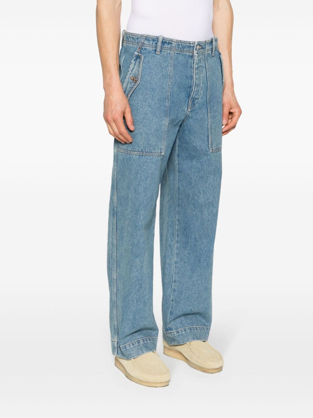 جينز ميوزون كيتسونيه MAISON KITSUNE' أزرق فاتح