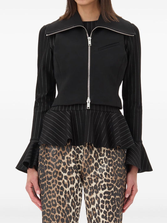 بلوزة بدون أكمام من Ganni مزودة بسحاب.