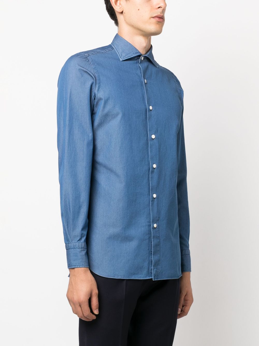 FINAMORE 1925 NAPOLI Shirts Clear Blue