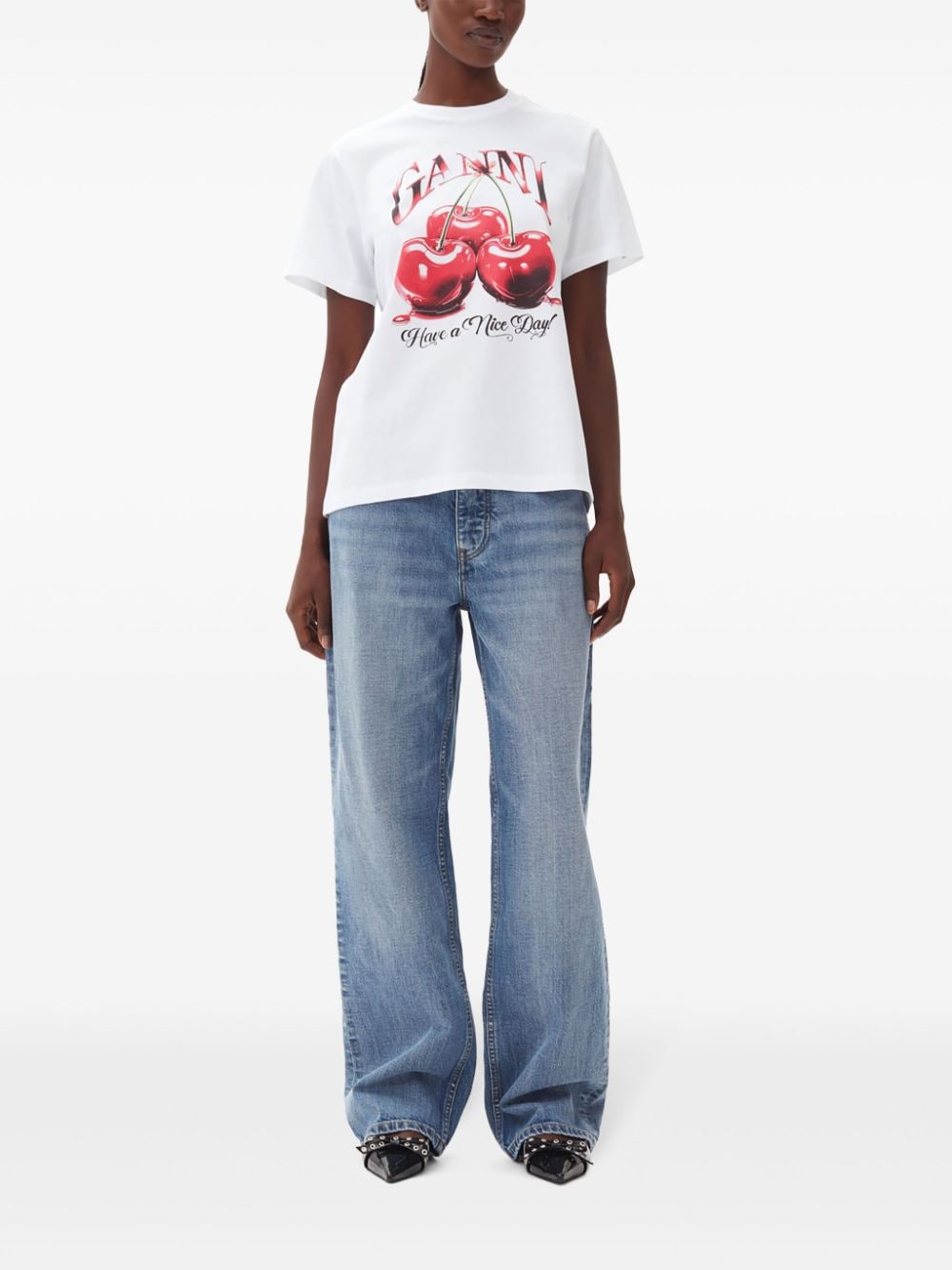 تيشيرتات وقمصان بولو GANNI بيضاء