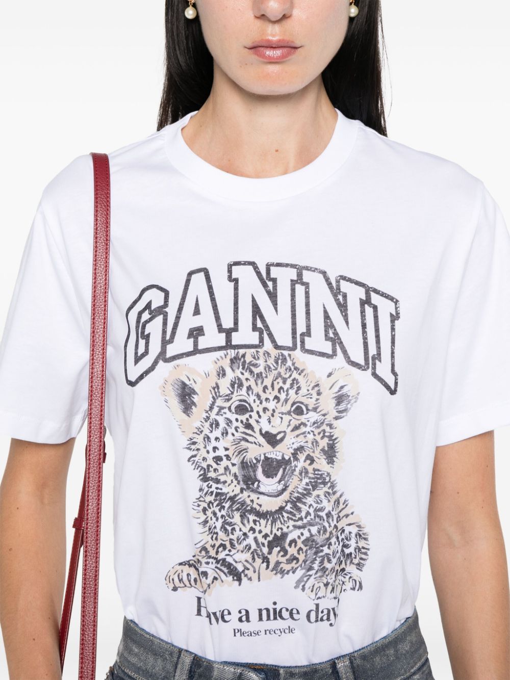 تيشيرتات وقمصان بولو GANNI بيضاء