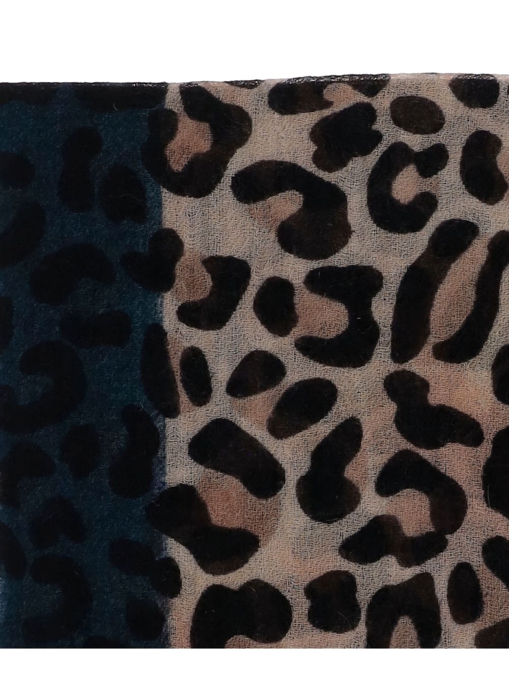 Faliero Sarti Leopard-print panelled scarf