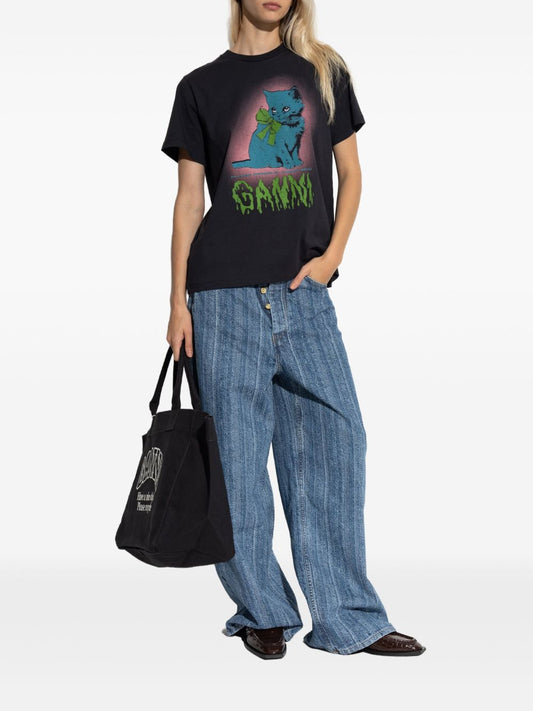 تيشيرتات وقمصان بولو GANNI باللون الرمادي