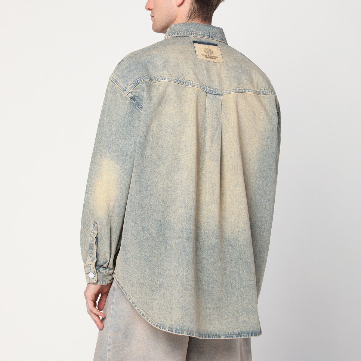 New Amsterdam Surf Association Faded beige denim shirt