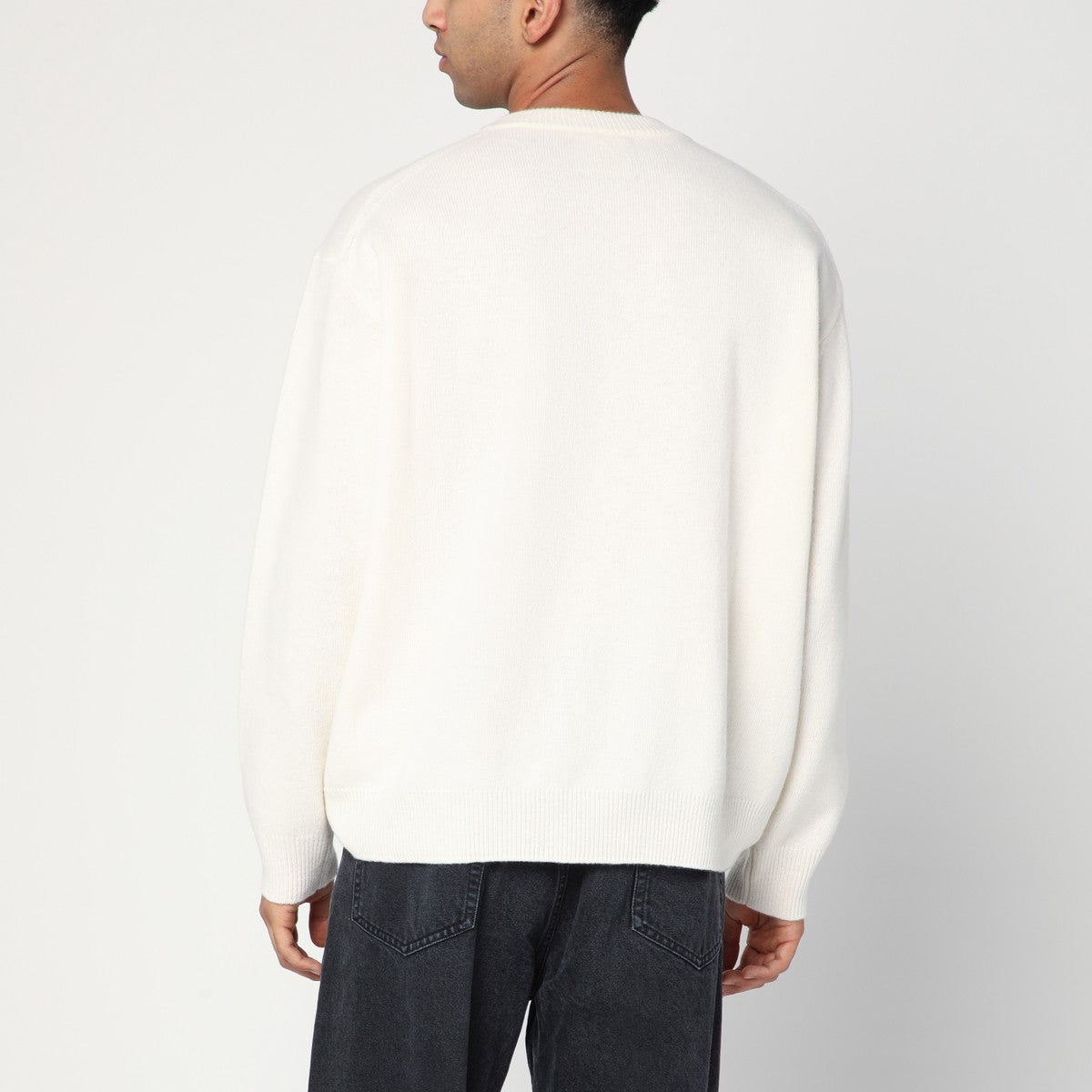 Roberto Collina White sweater in wool and cashmere