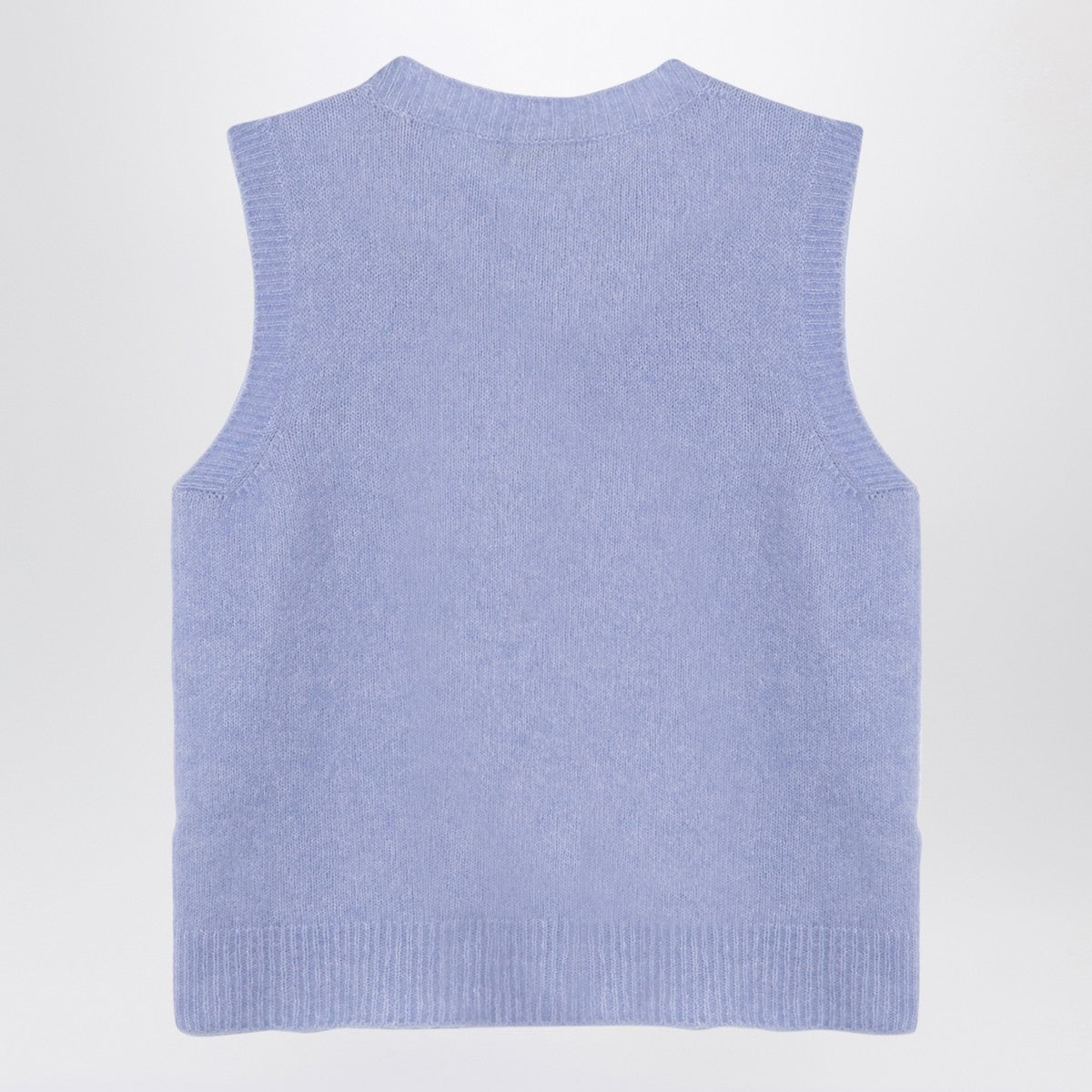 Roberto Collina Light blue cashmere blend waistcoat