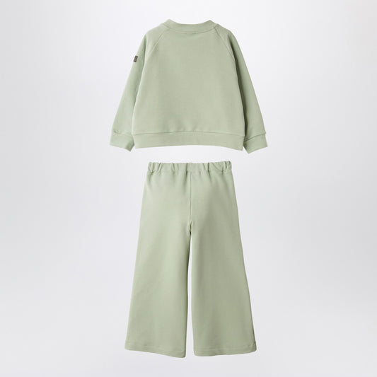 Il Gufo Sage green two-piece cotton suit