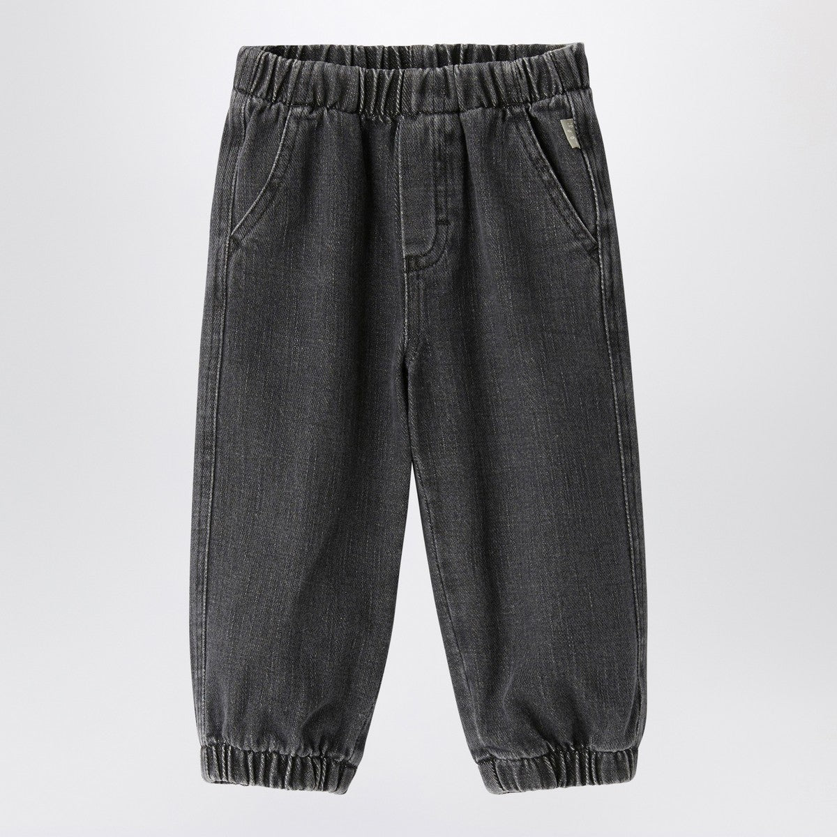 Il Gufo Black washed denim jeans