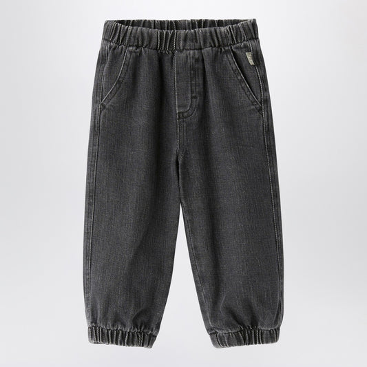 Il Gufo Black washed denim jeans