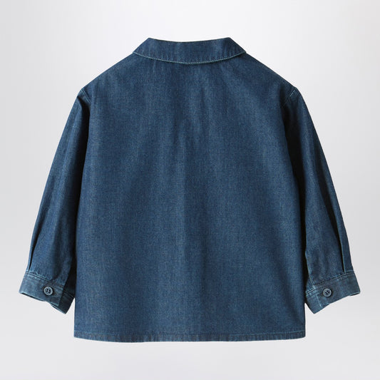 Il Gufo Baby shirt in blue denim