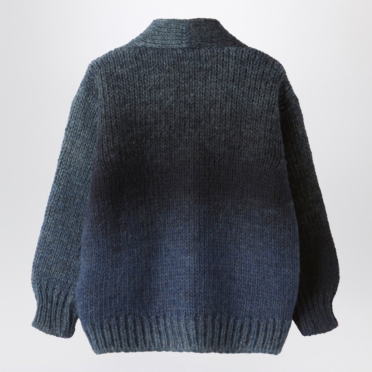 Il Gufo Blue gradient wool blend cardigan