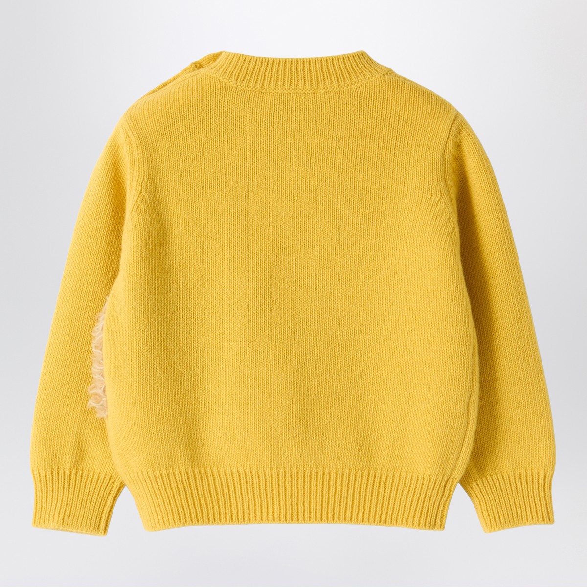 Il Gufo Yellow wool sweater with curly texture