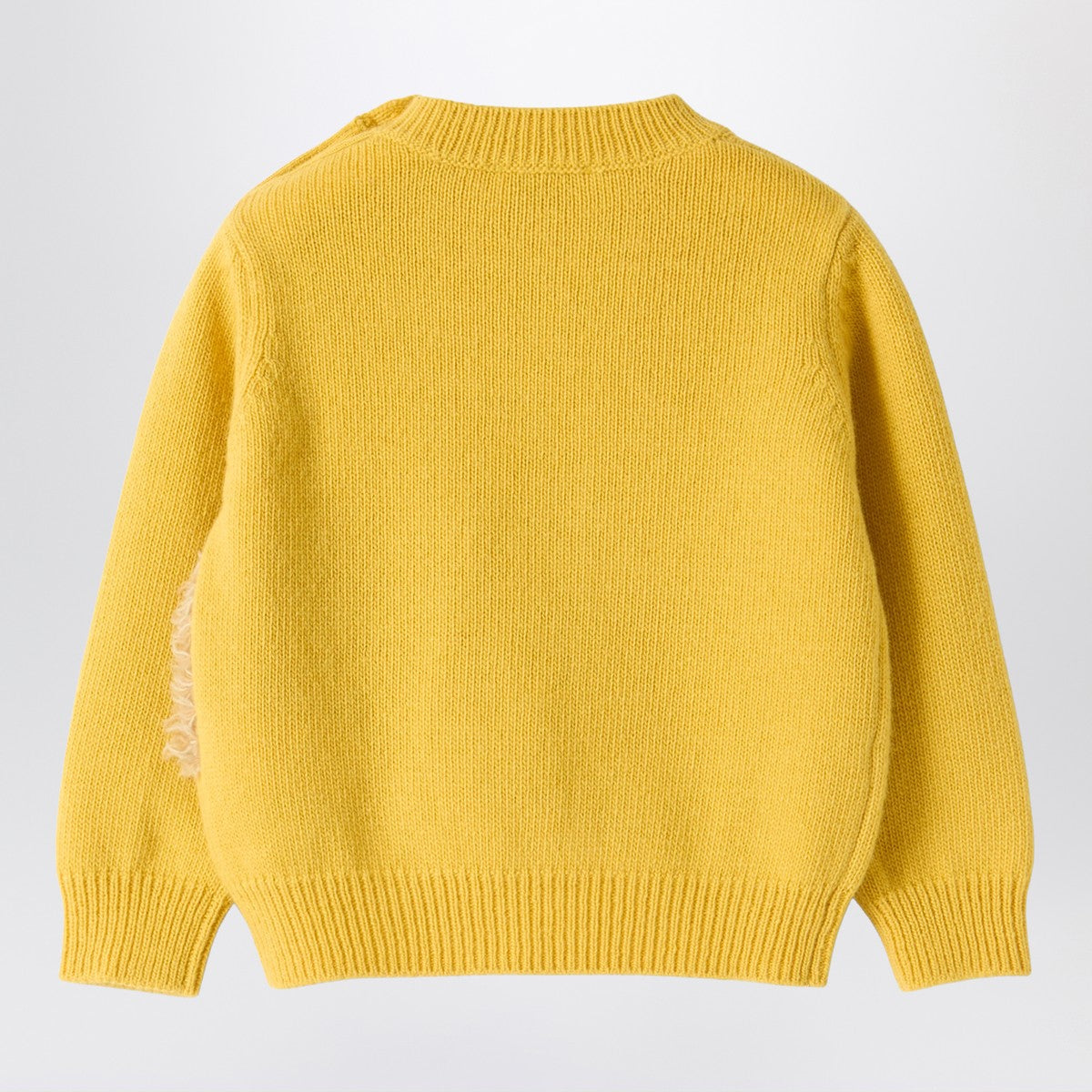 Il Gufo Yellow wool sweater with curly texture