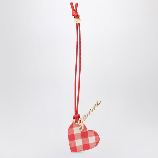 GANNI Heart-shaped mirror Bou red