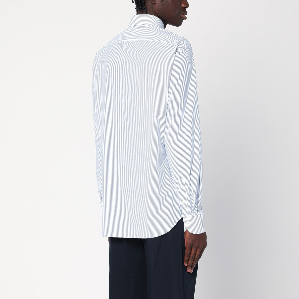XACUS White shirt with blue stripes