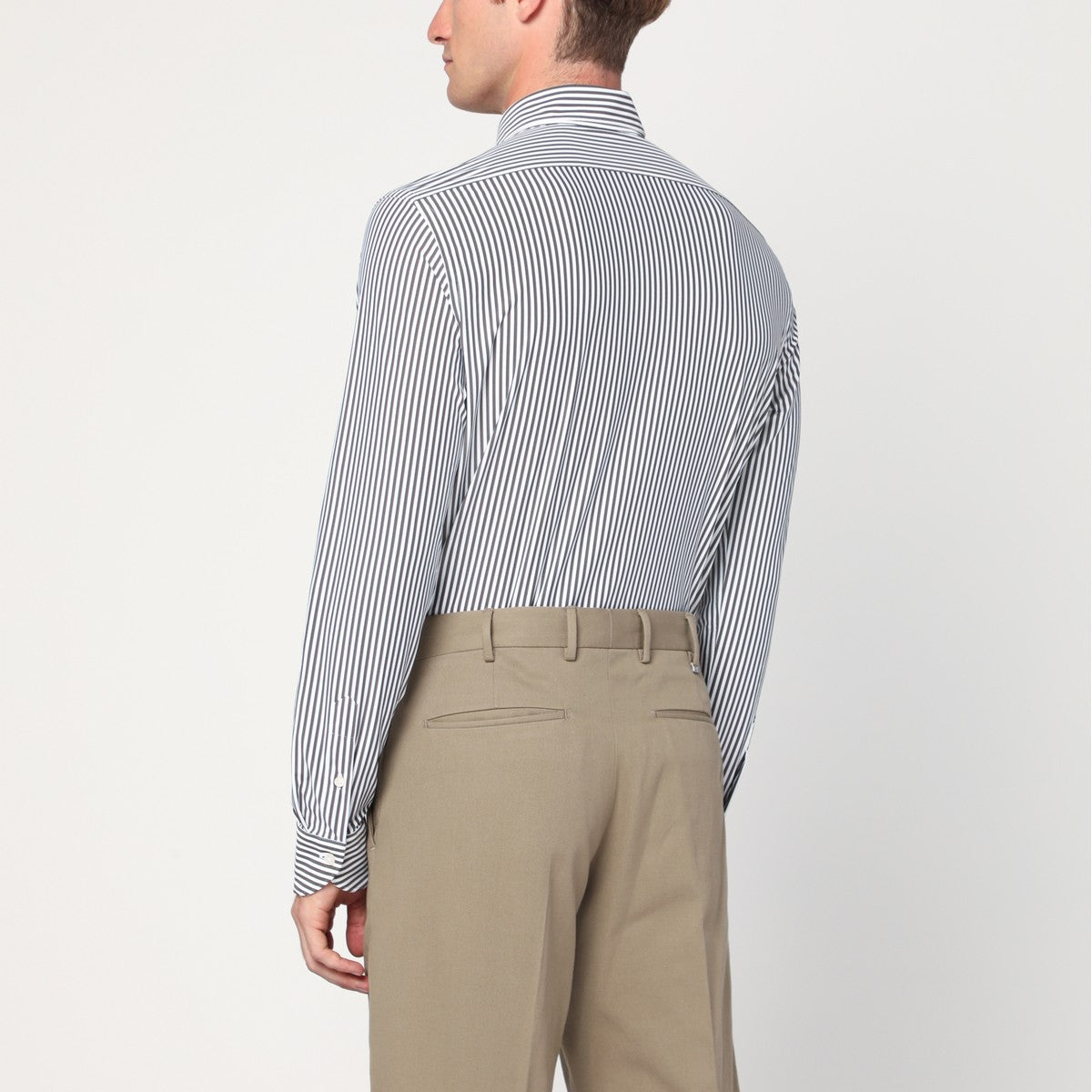 XACUS White striped Active twill shirt