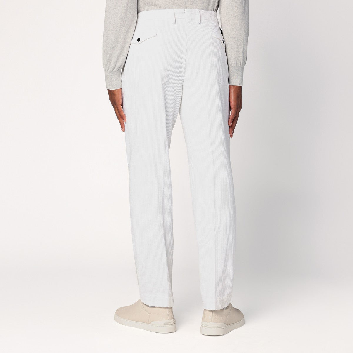 Santaniello White corduroy trousers