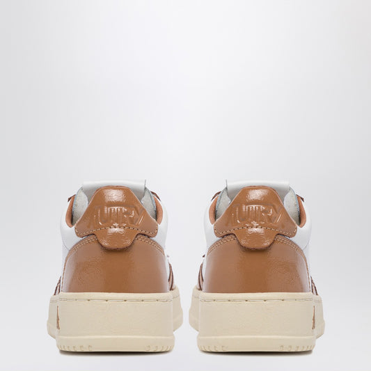 AUTRY White/brown Medalist sneakers