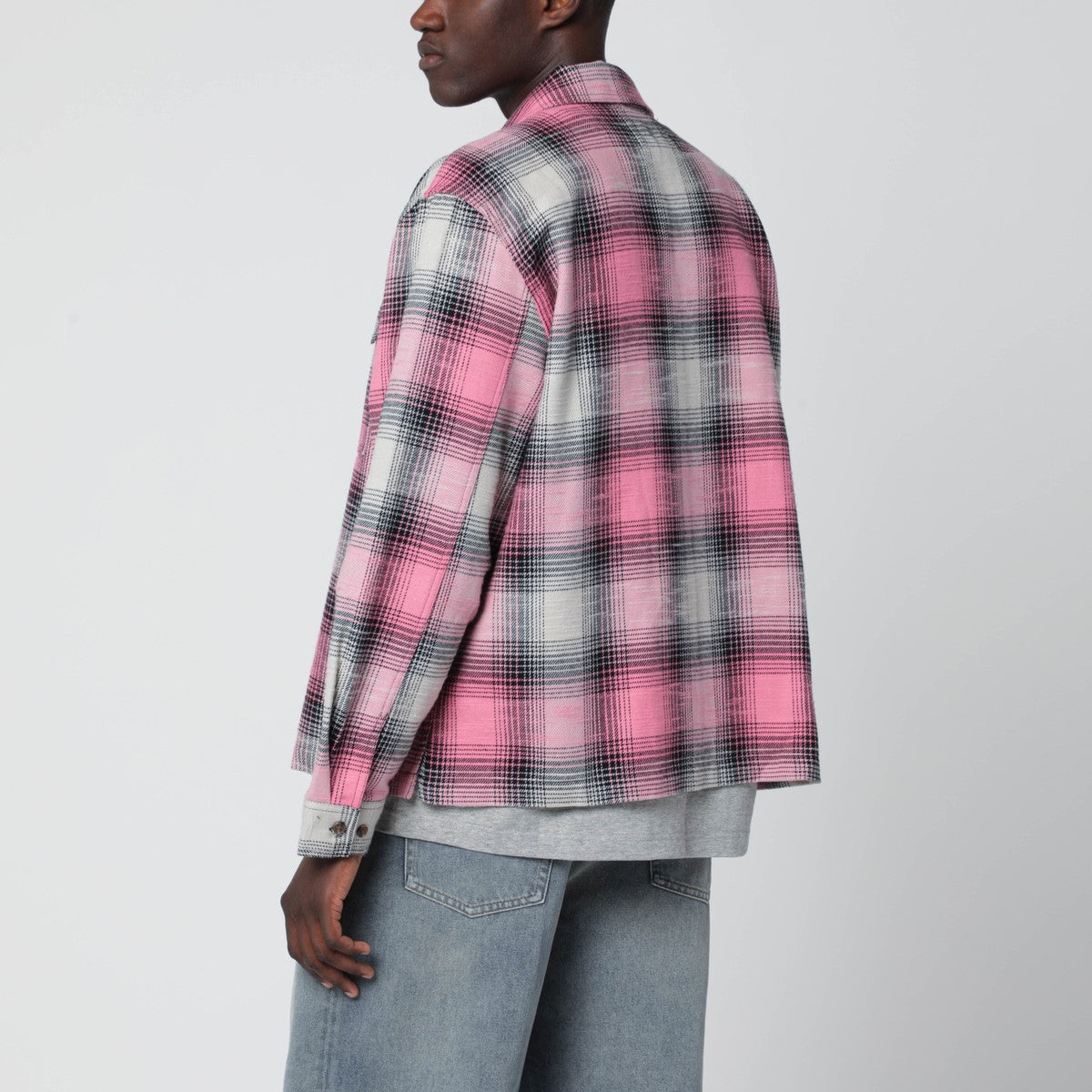 Awake NY Pink checked flannel shirt
