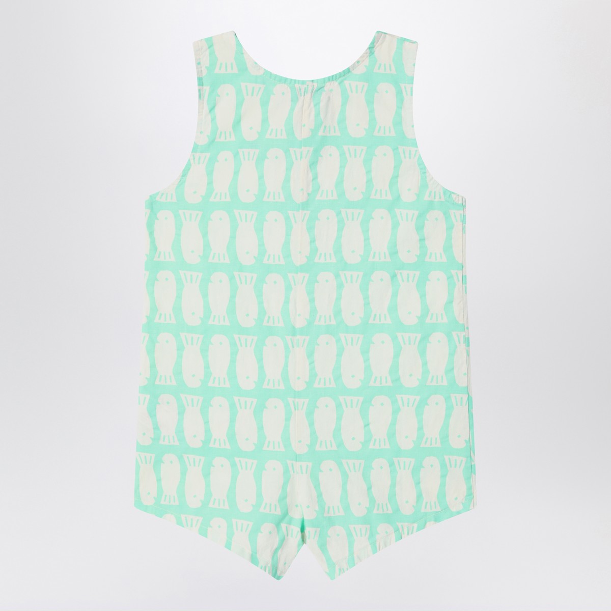Bobo Choses Lucky Fish green water romper