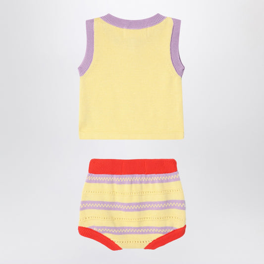 Bobo Choses Two-piece set light yellow with flower