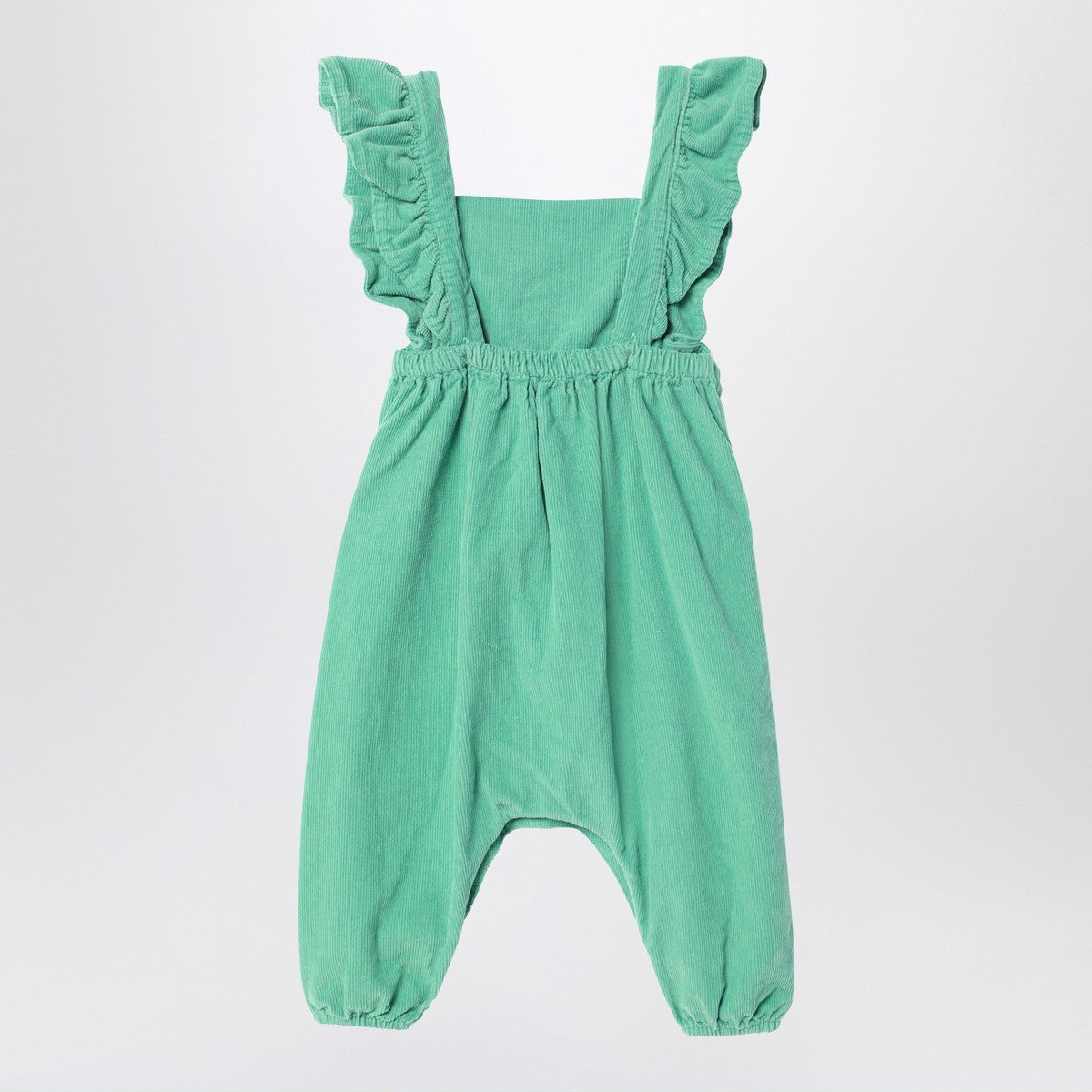 Bobo Choses Green corduroy sleepsuit