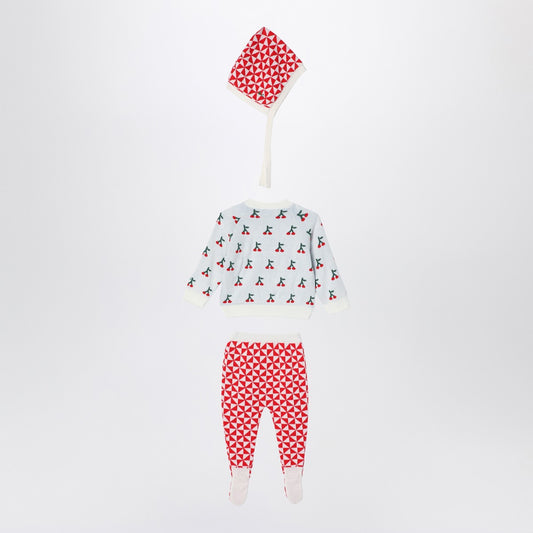 Bobo Choses Cherry three-piece set in cotton blend