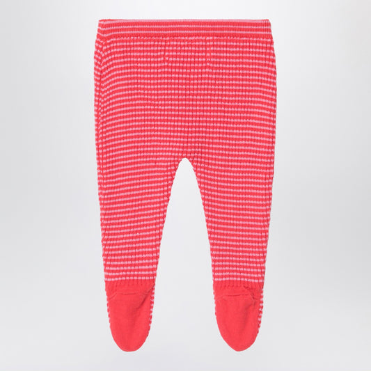 Bobo Choses Red/pink Rocking Horse footed leggings