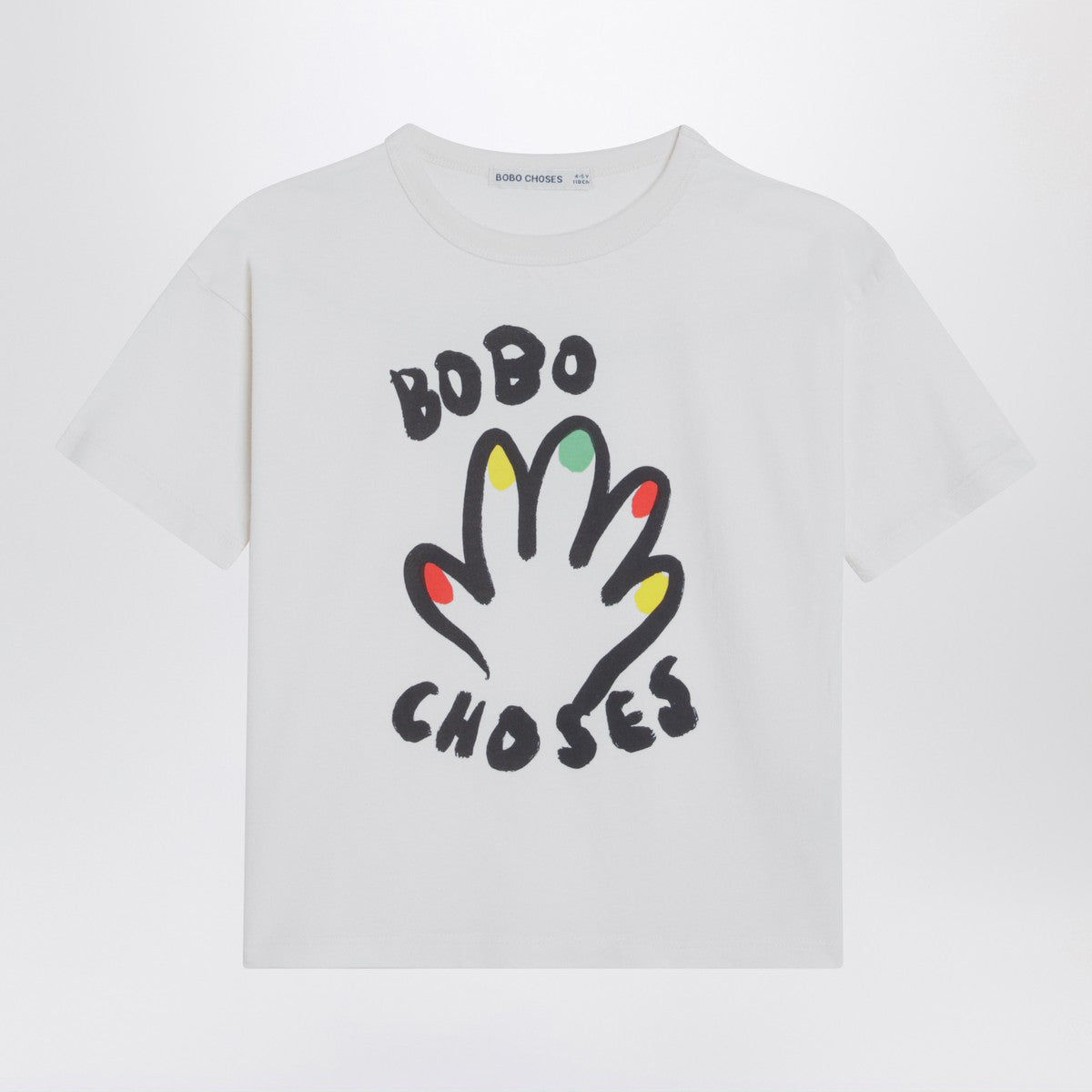 تيشيرت أبيض من Bobo Choses مطبوع عليه شعار العلامة التجارية