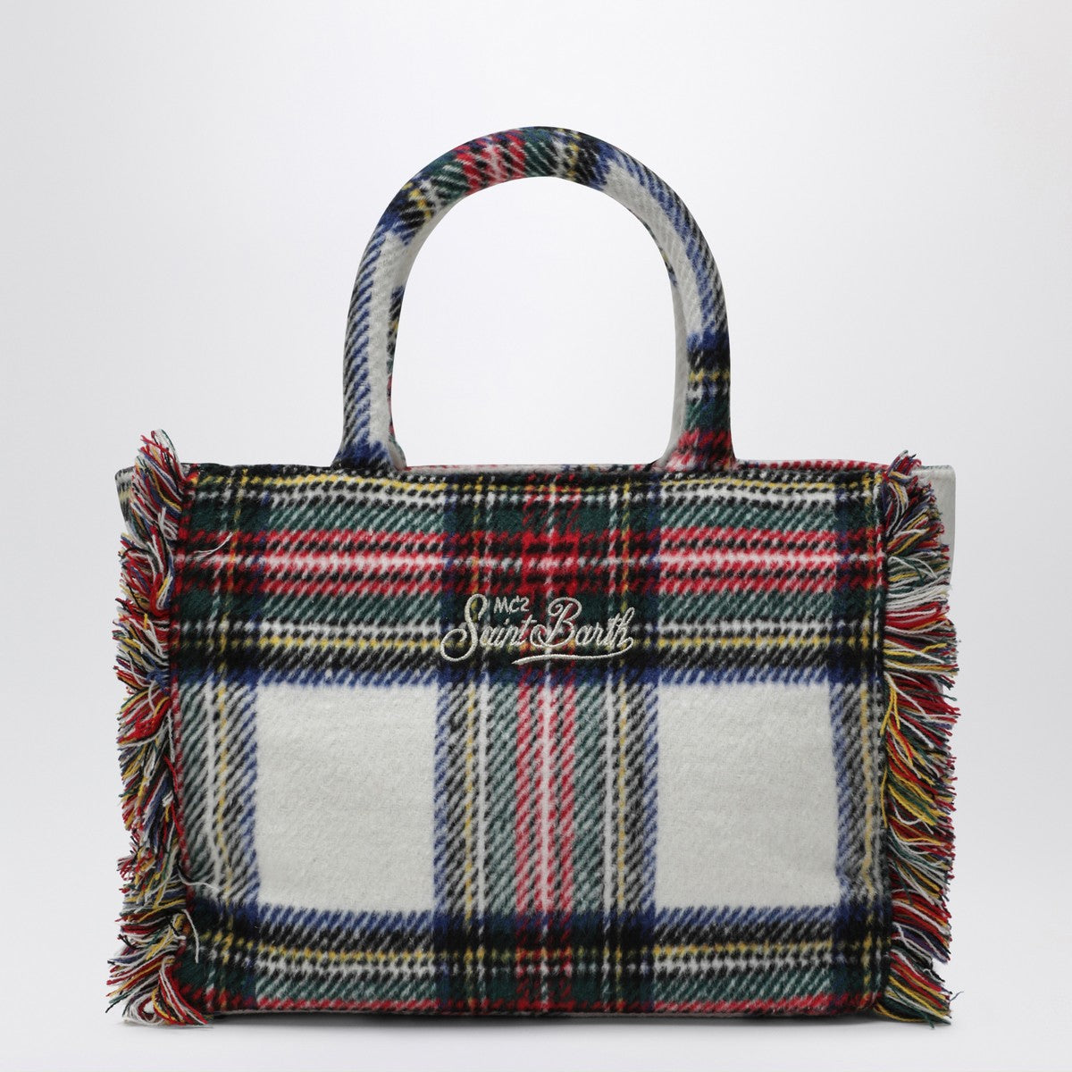 MC2 Saint Barth Mini Vanity bag with tartan pattern
