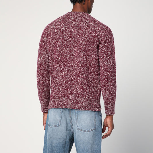Drumohr Grape-coloured pattern wool sweater