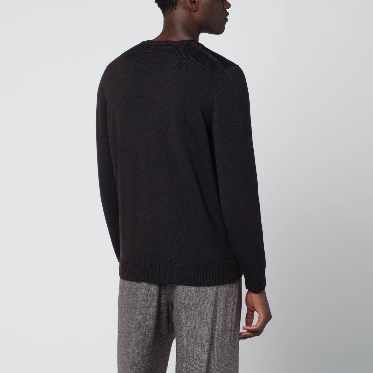 Drumohr Truffle coloured wool crew neck sweater