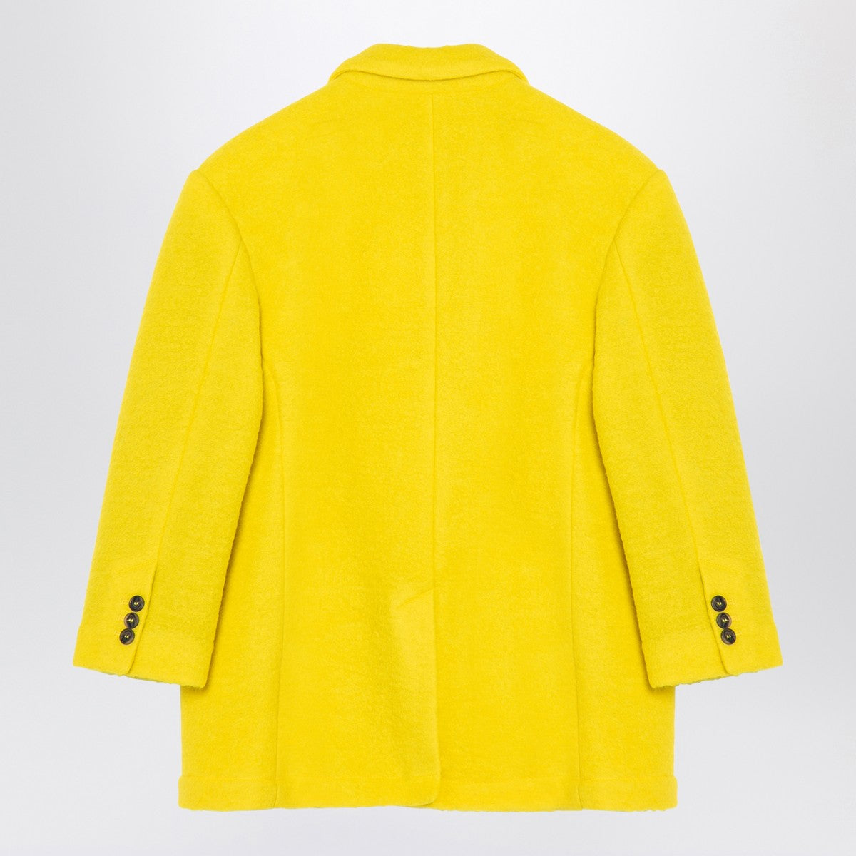 Douuod Yellow single-breasted coat in wool blend