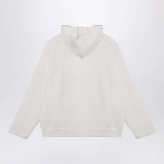 Douuod Ivory cotton blend hoodie