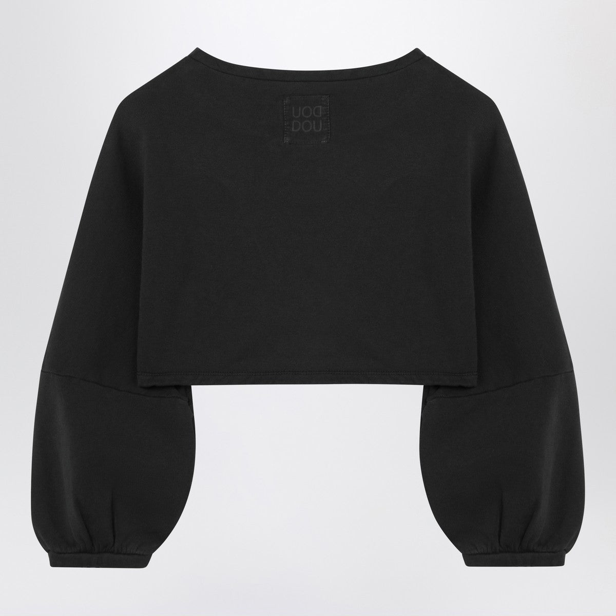 Douuod Cropped sweatshirt in black cotton