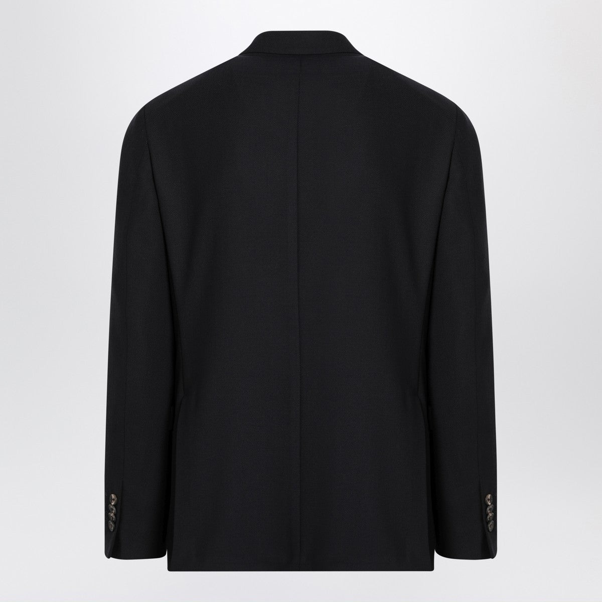 Santaniello Blue wool blend single-breasted jacket