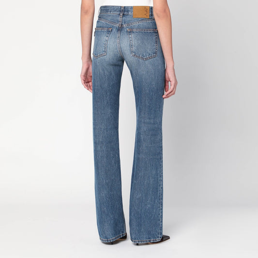 HAIKURE Blue washed-effect Star jeans