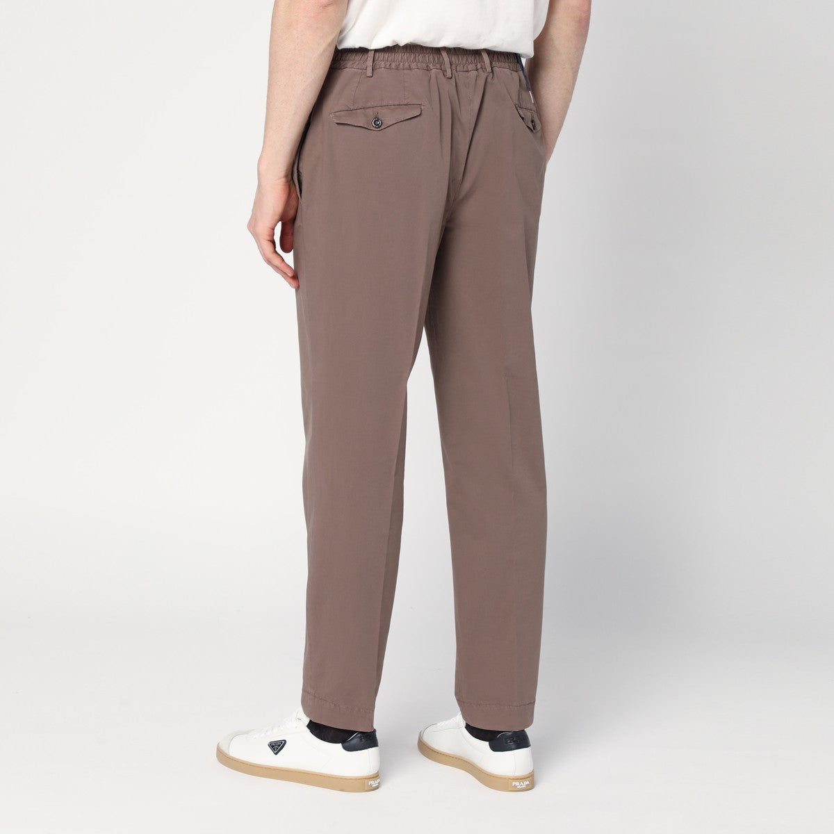 Santaniello Dove grey cotton trousers