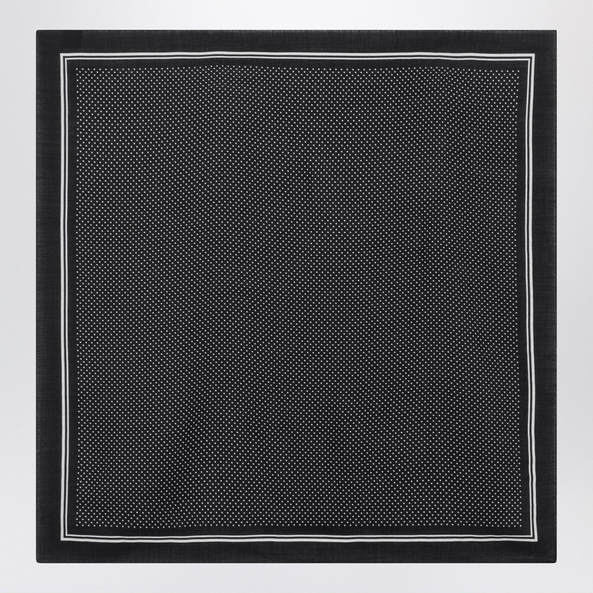Destin Black wool polka-dot bandana