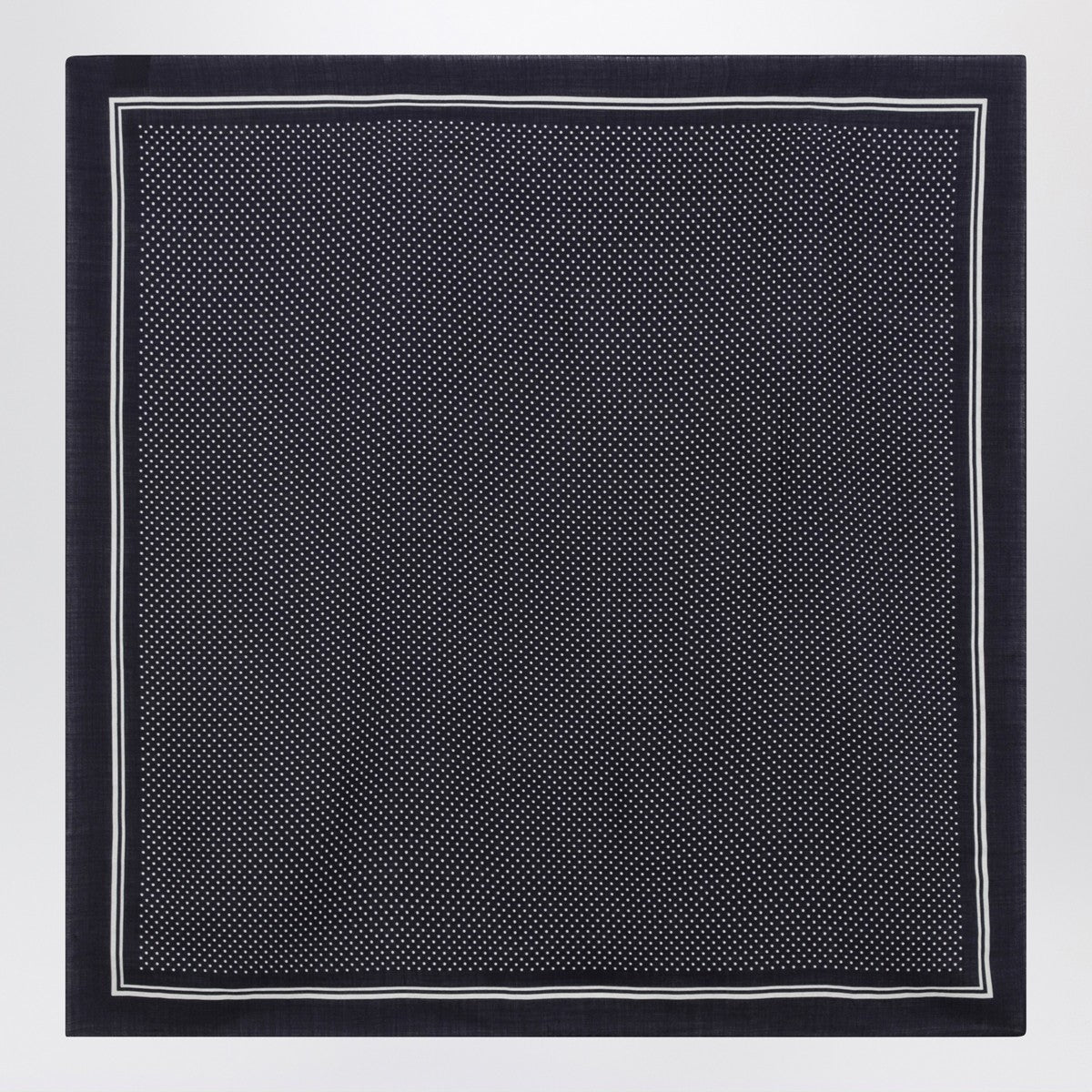 Destin Navy blue wool polka-dot bandana
