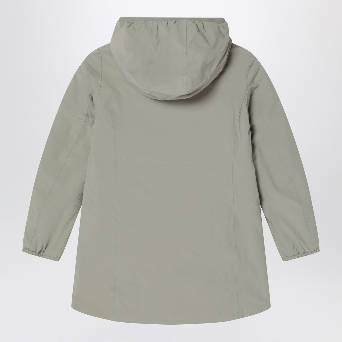 جاكيت K-Way Denise Warm القابل للعكس، باللونين أخضر/أبيض زهرة الغاردينيا.