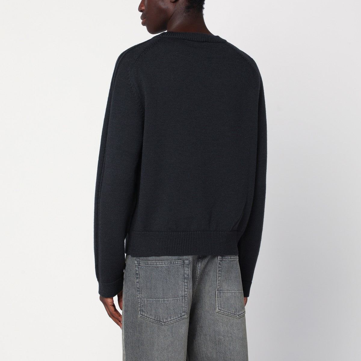 Our Legacy Black wool crew neck jumper