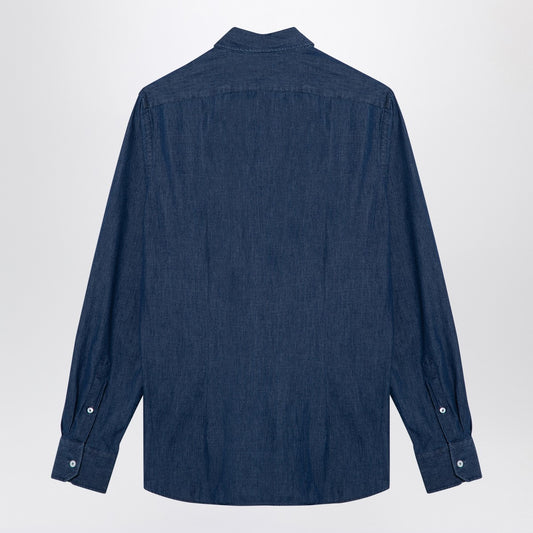XACUS Indigo blue denim cotton shirt