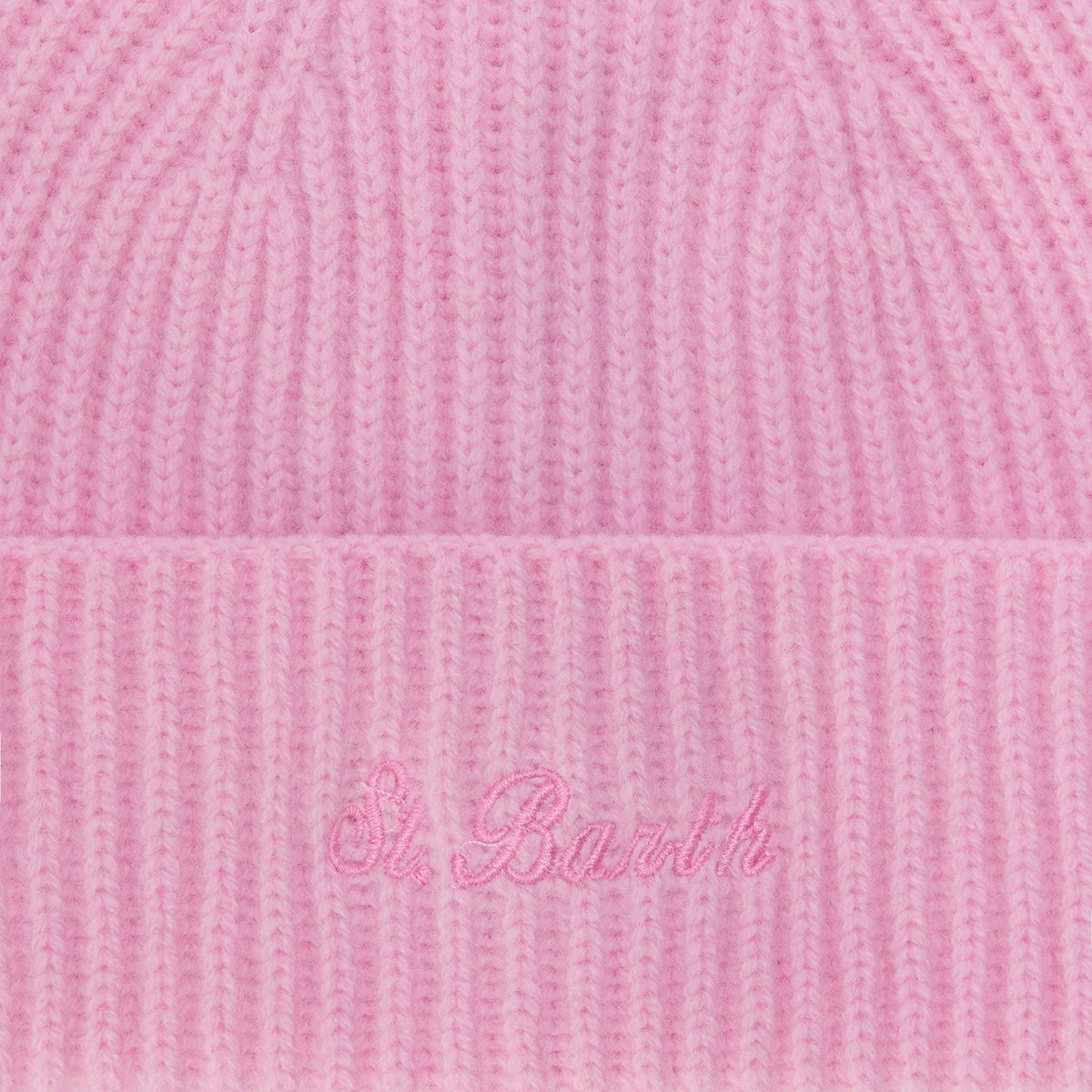 MC2 Saint Barth Pink wool beanie with embroidered logo