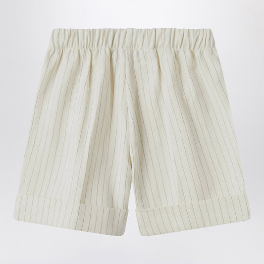 Il Gufo Pinstriped cotton Bermuda shorts