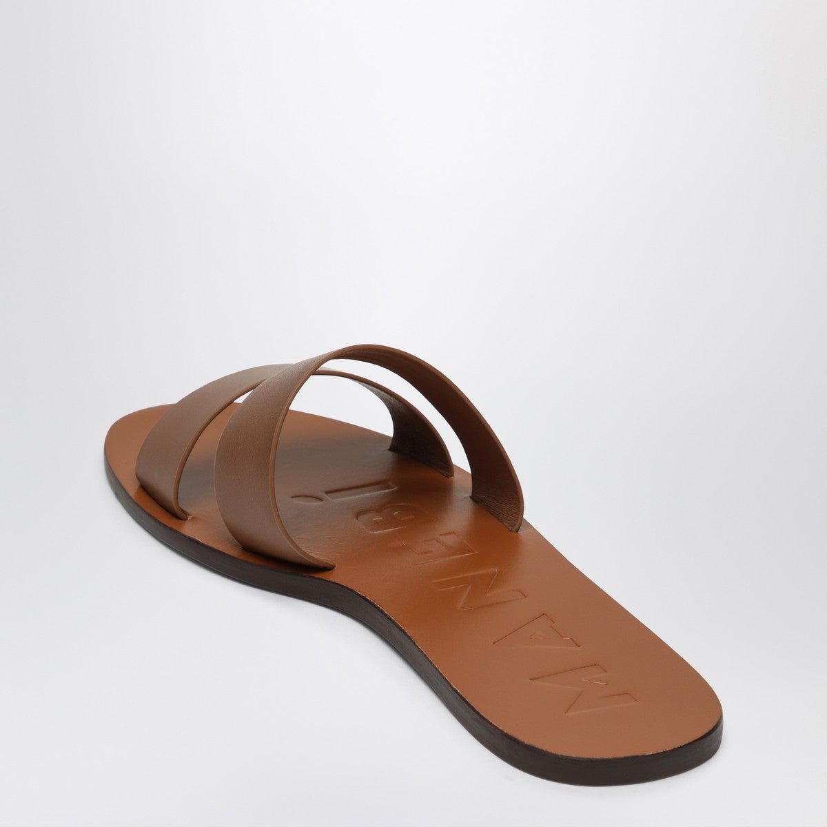 Manebí Brown leather sandals with straps