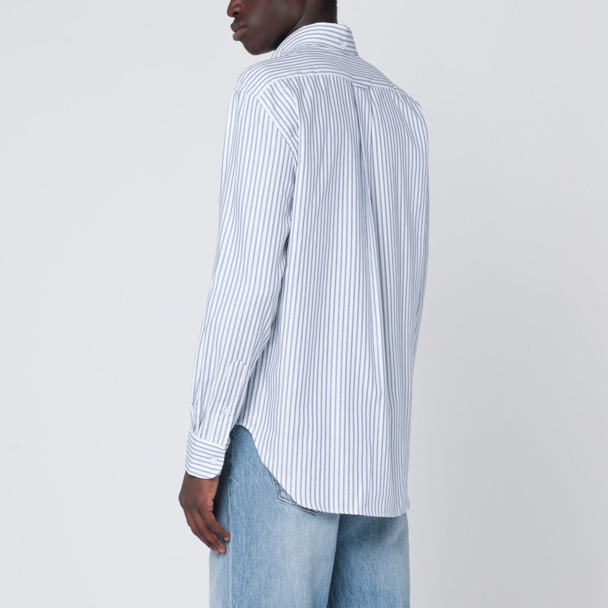 Maison Kitsuné White striped button-down shirt