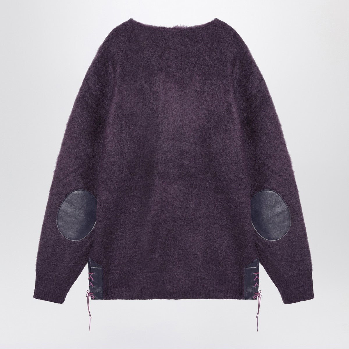 Needles Cardigan viola in misto mohair